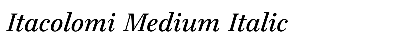 Itacolomi Medium Italic